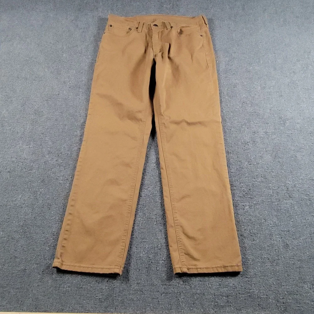 Levi's 511 Slim Fit Pants Mens 33x32 Light Brown Cotton Stretch Chino